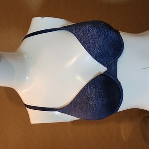 Victorias Secret Underwire Padded Heather Blue Bra (0695)